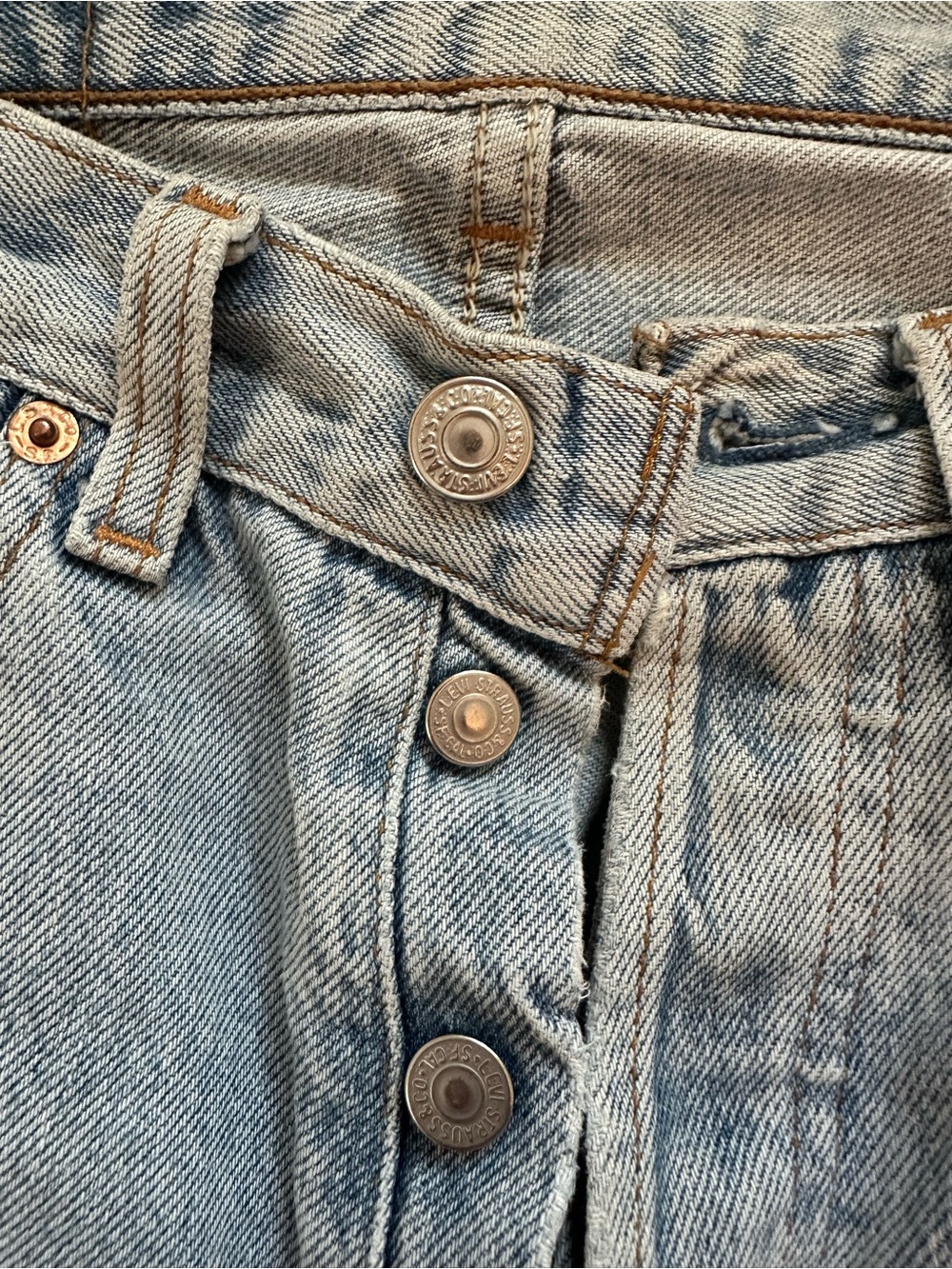Levi's Light Blue 501 Straight Vintage Jeans Size 27 - Picture 3 of 8